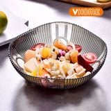  Đĩa Nhựa Vĩ Hưng Pha Lê Cao Cấp Đựng Trái Cây Hoa Quả Bánh Kẹo Sang Trọng Tiện Dụng 