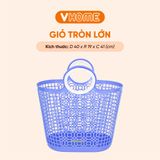  Giỏ Xách Lớn, Nhựa PP Đi Chợ Loại Lớn, Màu Sắc Tươi Sáng - Bảo Vệ Sức Khỏe, Không BPA Vĩ Hưng 