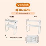  Kê Đa Năng 2 Tầng Nhựa Vĩ Hưng, Để Giày Dép, Sách Vở, Độ Dài Tùy Chỉnh - VHE-17 