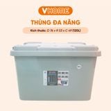  Thùng Nhựa Đựng Đồ Có Bánh Xe 120L Nhựa VĨ HƯNG 