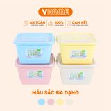  Set 3 Hộp Đựng Thực Phẩm Tủ Lạnh - Dùng Được Trong Lò Vi Sóng, Bảo Quản An Toàn - Nhựa Vĩ Hưng 