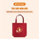  Túi tote Vải Canvas Màu đỏ Rắn rỏi & Tỵ nạnh - Đựng được Laptop 15 inches - Tiện lợi & Dày dặn 