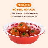  Bộ Thau Rổ Cao Cấp Chắc Chắn, Gọn Gàng, An Toàn 25.5cm - Nhựa Vĩ Hưng 