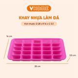  Khay Làm Đá 25 Viên - Không Chứa BPA, An Toàn - Nhựa Vĩ Hưng 