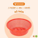  Rổ Tròn Rửa Rau Củ 4 Kích Cỡ - Nhựa Vĩ Hưng, Màu Sắc Đa Dạng, Chất Lượng Cao 