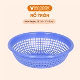  Rổ Nhựa Tròn 30x9cm - Nhiều Màu Sắc, Chất Lượng Cao, Bền Đẹp - Nhựa Vĩ Hưng 
