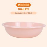  Thau Nhựa 26cm Nhiều Màu Nhựa Chính Phẩm, Không BPA, Bền Đẹp, An Toàn Sức Khỏe, Tiện Lợi Vĩ Hưng 