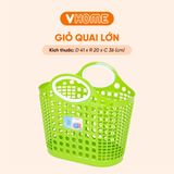  Giỏ Nhựa PP Đi Chợ Loại Lớn, Màu Sắc Tươi Sáng - Bảo Vệ Sức Khỏe, Không BPA Vĩ Hưng 
