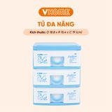  Tủ Đồ Mini Để Bàn Đa Năng Nhiều Ngăn Tủ Nhựa Vĩ Hưng Đựng Đồ Tiện Lợi 