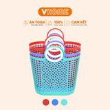  Giỏ Xách Nhỏ Nhựa PP Dày, Quai Cầm Chắc Chắn - Bền Bỉ, Đa Năng - Nhựa Vĩ Hưng 