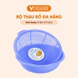  Bộ Thau Rổ Cao Cấp Chắc Chắn, Gọn Gàng, An Toàn Nhựa VĨ HƯNG 