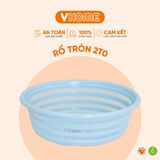  Rổ Nhựa 20cm Cao Cấp, Nhiều Màu Sắc, Đa Năng, Tiện Lợi, Chất Lượng Bền Đẹp - Nhựa Vĩ Hưng 