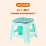  Ghế Đẩu Đan Mây Nhựa Dày Cao Cấp Chống Trượt, Xếp Chồng - Nhựa Vĩ Hưng 
