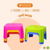  Ghế Đẩu Nhựa Thấp, Ghế Nhà Tắm Chắc Chắn, Bền Đẹp - Nhựa Chính Phẩm - Nhựa Vĩ Hưng 