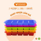  Khay Làm Đá 25 Viên - Không Chứa BPA, An Toàn - Nhựa Vĩ Hưng 
