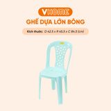  Ghế Nhựa Tựa Lưng Lớn Bông - Chắc Chắn, Dày Dặn, Nhựa PP Chính Phẩm - Nhựa Vĩ Hưng 
