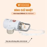  Bình Giữ Nhiệt 900ml Lõi Inox 304, Có Nắp Lọc Trà, Tiện Lợi, Cao Cấp - Nhựa Vĩ Hưng 