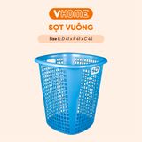  Sọt Nhựa Vuông Cao Đựng Quần Áo, Giỏ Nhựa Đựng Đồ Quần Áo Tiện Lợi Nhựa VĨ HƯNG 