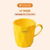  Ly Uống Nước Thiết Kế Kim Cương, Có Quai, Nhựa PP Không BPA - An Toàn, Bền Đẹp - Nhựa Vĩ Hưng 