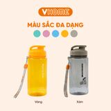  Bình Nước Nắp Bật 500ml, Màu Sắc Xinh Xắn Nhựa, Nhựa VĨ HƯNG 