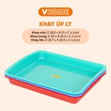  Khay Nhựa Hình Chữ Nhật - Có 3 Kích Cỡ, Đa Màu Sắc - Nhựa PP Chính Phẩm, Bền Bỉ - Nhựa Vĩ Hưng 