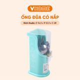  Ống Đũa 2 Ngăn Có Nắp Đậy Kèm Khe Tăm, Tiện Lợi, Bền Đẹp - Nhựa Vĩ Hưng 