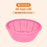  Rổ Gạo Lớn Đường Kính 38cm Nhựa Chính Phẩm, Không BPA, An Toàn Sức Khỏe, Bền Đẹp Vĩ Hưng 