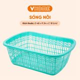  Sóng Nôi Nhựa Hình Chữ Nhật Có Quai Cầm - Nhựa PP Chính Phẩm, Bền Bỉ - Vĩ Hưng 