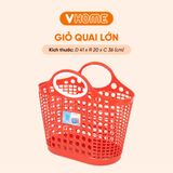  Giỏ Nhựa PP Đi Chợ Loại Lớn, Màu Sắc Tươi Sáng - Bảo Vệ Sức Khỏe, Không BPA Vĩ Hưng 