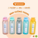 Bình Nước Nắp Bật 1.1L Nhựa Chính Phẩm, Nhiều Màu Sắc, Dễ Dùng, An Toàn, Tiện Lợi, Nhựa Vĩ Hưng 