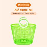  Giỏ Xách Lớn, Nhựa PP Đi Chợ Loại Lớn, Màu Sắc Tươi Sáng - Bảo Vệ Sức Khỏe, Không BPA Vĩ Hưng 