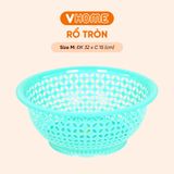  Rổ Nhựa Bông Tròn Nhiều Màu, Chất Lượng Cao, Nhựa Chính Phẩm - Nhựa Vĩ Hưng 