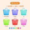  Giỏ Nhựa Nhỏ Quai Sao Đi Chợ Loại Lớn, Màu Sắc Tươi Sáng - Bảo Vệ Sức Khỏe, Không BPA Vĩ Hưng 