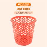  Sọt Rác Tròn Nhỏ Gọn, Siêu Tiện Lợi - Màu Sắc Xinh Xắn - Nhựa Vĩ Hưng 