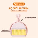 Bộ Chổi Và Đồ Hốt Rác Mini Vệ Sinh Bàn Phím, Nhỏ Gọn Tiện Lợi - Nhựa Vĩ Hưng 