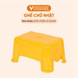  Ghế Đẩu Chữ Nhật, Nhựa PP Nguyên Chất, Hàng Cao Cấp - Ghế Đẩu Thấp - Nhựa Vĩ Hưng 