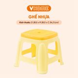  Ghế Đẩu Đan Mây Nhựa Dày Cao Cấp Chống Trượt, Xếp Chồng - Nhựa Vĩ Hưng 