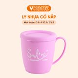  Cốc Nhựa Có Nắp, Chịu Nhiệt Tốt, Màu Sắc Xinh Xắn, Có Quai - Nhựa Vĩ Hưng 