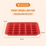  Khay Làm Đá 25 Viên - Không Chứa BPA, An Toàn - Nhựa Vĩ Hưng 