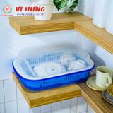  Khay Úp Chén Bát Có Nắp Đậy Tiện Lợi, Sạch Sẽ, An Toàn Cho Sức Khỏe - Nhựa Vĩ Hưng 