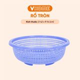  Rổ Tròn Có Chân Đa Màu Sắc, Không BPA, An Toàn Sức Khỏe, Nhựa Vĩ Hưng Chất Lượng Cao 
