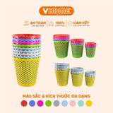  Sọt Rác Tròn Nhỏ Gọn, Siêu Tiện Lợi - Màu Sắc Xinh Xắn - Nhựa Vĩ Hưng 