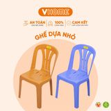  Ghế Nhựa Tựa Lưng Thấp, Màu Sắc Đa Dạng, Cao Cấp - Nhựa Vĩ Hưng 