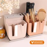  Hộp Cắm Dao Kéo Đũa Đa Năng, Màu Pastel, Tiện Lợi - Có Thể Tháo Rời, Nhựa Vĩ Hưng 