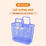  Giỏ Nhựa Vuông Nhỏ Đi Chợ Loại Lớn, Màu Sắc Tươi Sáng - Không BPA, An Toàn Cho Sức Khỏe - Vĩ Hưng 