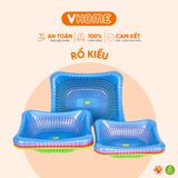  Rổ Nhựa Kiểu Nhật, Màu Sắc Đa Dạng, Cao Cấp Nhựa Vĩ Hưng 