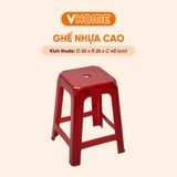  Ghế Cao Nhựa Dày Bền, Nhiều Màu Sắc, Nhựa Chính Phẩm - Chất Lượng Cao - Nhựa Vĩ Hưng 