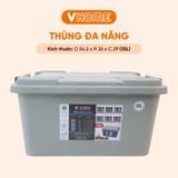  Thùng Nhựa Đa Năng 35L Có Bánh Xe Tiện Lợi - Bền Đẹp - Nhựa Vĩ Hưng 