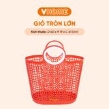  Giỏ Xách Lớn, Nhựa PP Đi Chợ Loại Lớn, Màu Sắc Tươi Sáng - Bảo Vệ Sức Khỏe, Không BPA Vĩ Hưng 