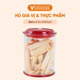  Hộp Bảo Quản Thực Phẩm, Hũ Gia Vị Kín Hơi, Đa Năng 4 Kích Cỡ - Nhựa Vĩ Hưng 